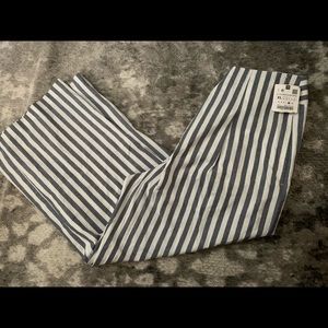Stripe cropped pants